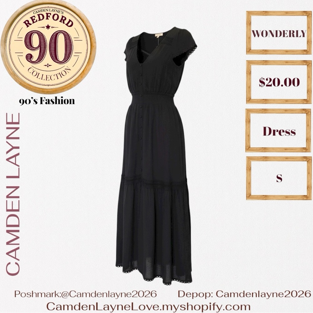 Wonderly Elegant Black Maxi Dress - Picture 6 of 7